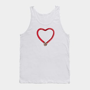 Bicycle lock hearth i love cycling Tank Top